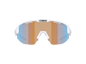 BLIZ Sunglasses Matrix Small Matte White | Nordic Light Coral Orange Mirror Blue