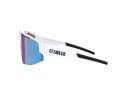 BLIZ Sunglasses Matrix Small Matte White | Nordic Light Rose-Violet Mirror Blue