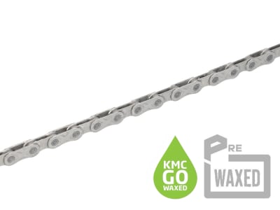 KMC pre-waxed Chain X Flat Go Wax incl. Chain Lock | 12- / 13-speed | 126 links | Silver