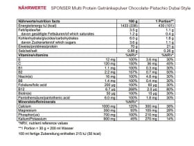 SPONSER Multi Protein Drink Powder Chocolate-Pistachio...