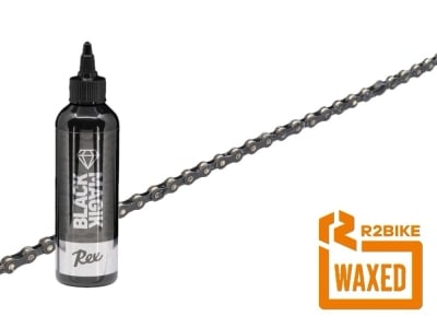 R2BIKE pre-waxed SAVER PACK | CONNEX Chain 12SB + REX Black Magik Drip Wax | 12-speed | 126 links | black