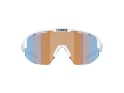 BLIZ Sunglasses Matrix Matte White | Nordic Light Coral Orange Mirror Blue