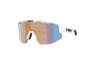 BLIZ Sunglasses Matrix Matte White | Nordic Light Coral Orange Mirror Blue