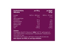 MOONVALLEY Organic Energy Bar Apple & Cinnamon | 50g...