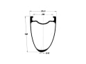 DUKE Rim 28" Baccara WRX 48 SLR2 UD-Carbon Gravel asymmetric