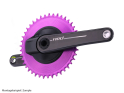 GARBARUK Chainring Oval 1-speed narrow-wide SRAM Thread Mount for RED XPLR Powermeter Spider | purple 50 Teeth