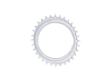 GARBARUK Chainring MTB Oval 1-speed narrow-wide Thread Mount | Aero for XX / XX SL Powermeter Spider | 0 mm Offset | silver 36 Teeth