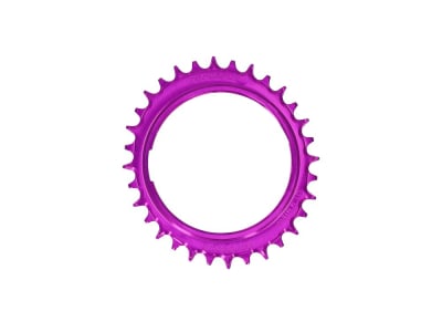 GARBARUK Kettenblatt MTB Oval 1-fach narrow-wide Thread Mount | Aero für XX / XX SL Powermeter Spider | 3 mm Offset | lila