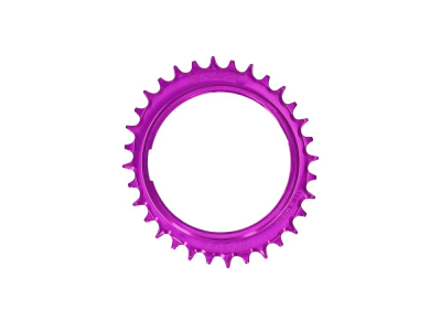 GARBARUK Kettenblatt MTB Oval 1-fach narrow-wide Thread Mount | Aero für XX / XX SL Powermeter Spider | 3 mm Offset | lila 36 Zähne