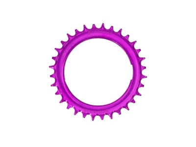 GARBARUK Kettenblatt MTB Round 1-fach narrow-wide Thread Mount | Aero für XX / XX SL Powermeter Spider | 0 mm Offset | lila