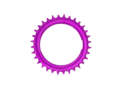 GARBARUK Kettenblatt MTB Round 1-fach narrow-wide Thread Mount | Aero für XX / XX SL Powermeter Spider | 0 mm Offset | lila 36 Zähne