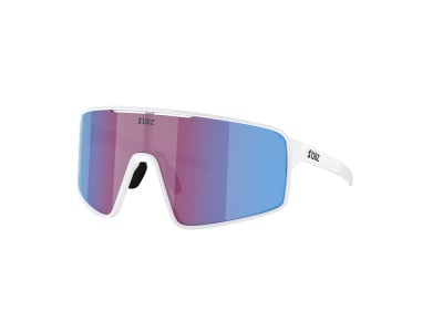 BLIZ Sunglasses P001 Matte White | Nordic Light Rose-Violet Mirror Blue