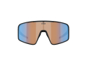 BLIZ Sunglasses P001 Matte Black | Nordic Light Coral-Orange Mirror Blue 38 (L)