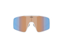 BLIZ Sunglasses P001 Matte White | Nordic Light Coral-Orange Mirror Blue 38 (L)