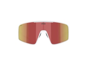 BLIZ Sunglasses P001 Matte White | Brown & Red Mirror