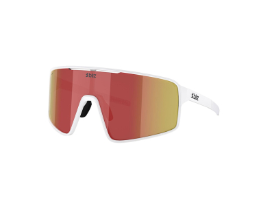 BLIZ Sunglasses P001 Matte White | Brown & Red Mirror 42 (XL)