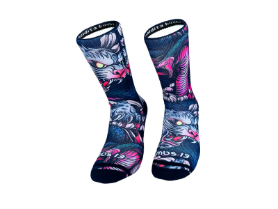 MALDITA BUENA SUERTE Socks Tiger Snake | red L | 41-43