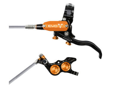 HOPE Disc Brake EVO GR4 | single | black/orange Frontwheel Brake braided
