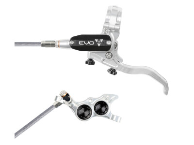HOPE Disc Brake EVO TR4 | single | silver/black Rearwheel Brake braided