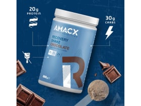 AMACX Beverage Powder Recovery Shake Chocolate | 880g Can