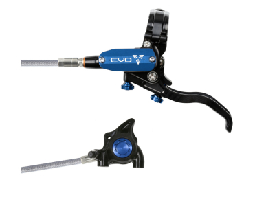 HOPE Scheibenbremse EVO X2 FM | einzeln | schwarz/blau Hinterradbremse Stahlflex