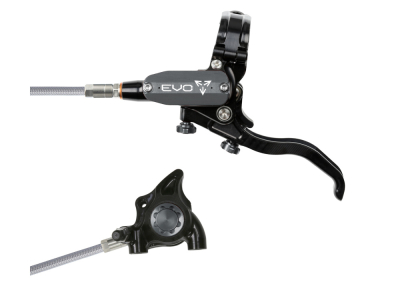 HOPE Disc Brake EVO X2 FM | single | black/smoke Rearwheel Brake braided