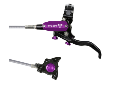 HOPE Scheibenbremse EVO X2 FM | einzeln | schwarz/lila Vorderradbremse Stahlflex