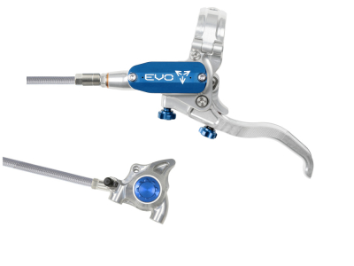 HOPE Scheibenbremse EVO X2 FM | einzeln | silber/blau Vorderradbremse Stahlflex