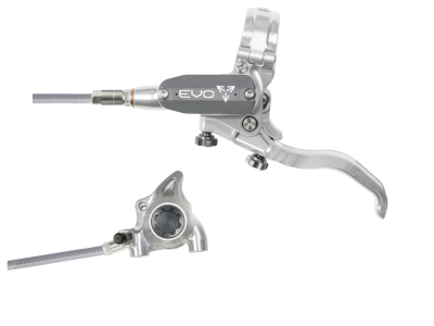 HOPE Scheibenbremse EVO X2 FM | einzeln | silber/smoke Vorderradbremse Stahlflex