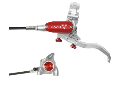 HOPE Scheibenbremse EVO X2 FM | einzeln | silber/rot Hinterradbremse Standard