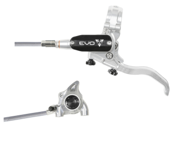 HOPE Scheibenbremse EVO X2 FM | einzeln | silber/schwarz Hinterradbremse Stahlflex