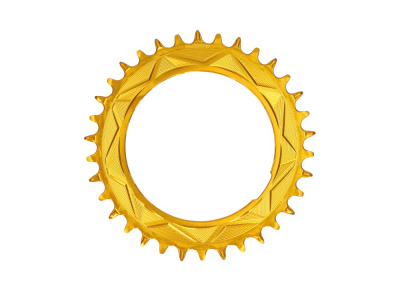 ALUGEAR Chainring round AERO Direct Mount | 1-speed Narrow Wide SRAM Thread Mount for XX / XX SL Powermeter | 3 mm Offset | gold 32 teeth