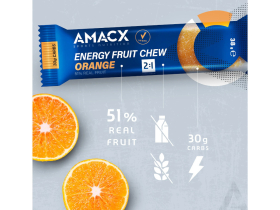 AMACX Energieriegel Fruit Chew Orange | 38g Riegel