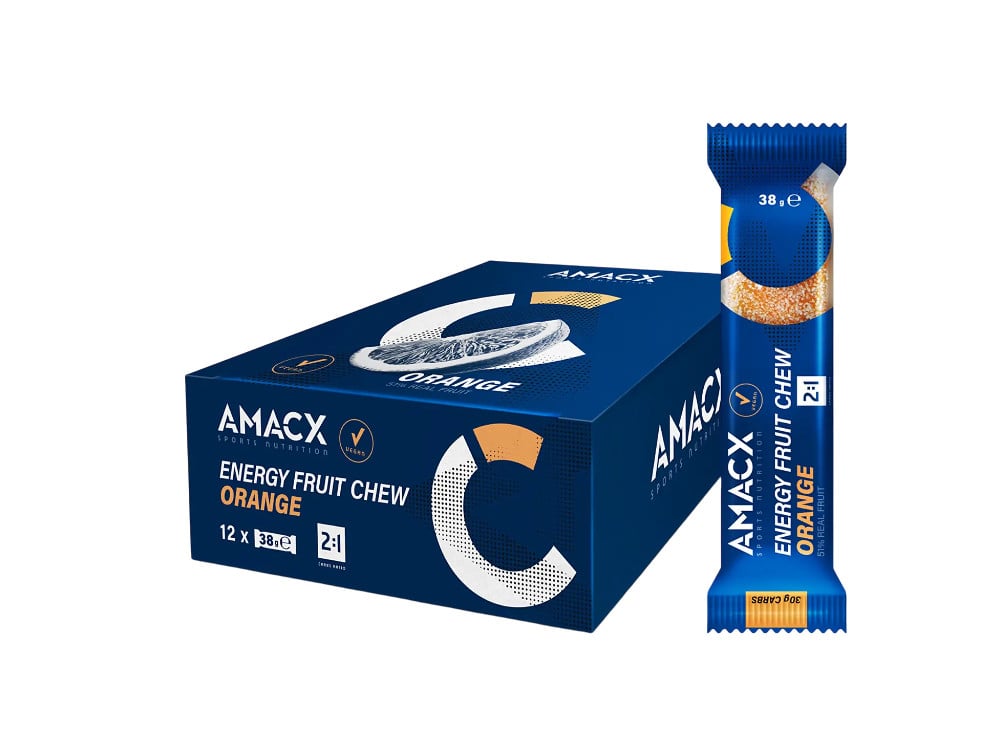 AMACX Energybar Fruit Chew Orange | 12 Bar Box