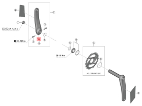 SHIMANO Plate for MTB Hollowtech II Cranks
