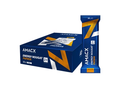 AMACX Energieriegel Nougat Papaya | 12 Riegel Box