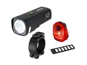 SIGMA SPORT LED Akku Set Scheinwerfer Aura 50 +...