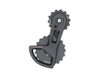 CYCLINGCERAMIC Oversized Schaltwerkskäfig Pro Gravel für Shimano GRX RX 11 und 12sp / max. 36T Double | schwarz