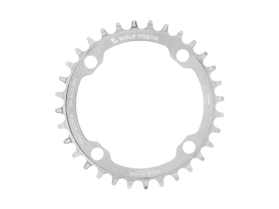 WOLF TOOTH Chainring 1-speed 104 BCD | Drop-Stop B | raw silver 34 Teeth