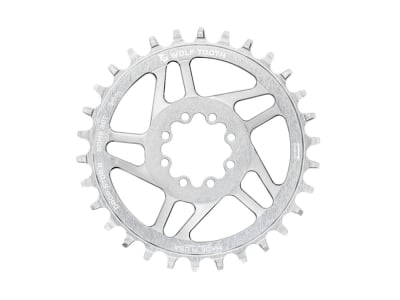 WOLF TOOTH Kettenblatt Direct Mount Drop-Stop B | 1-fach SRAM 8-Loch BOOST 55 mm | raw silver