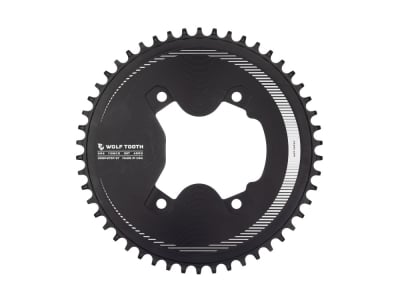 WOLF TOOTH Chainring Aero 110 BCD Road / Gravel Drop-Stop ST 1-speed Shimano GRX 4-hole | black 46 Teeth
