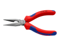 KNIPEX Flachrundzange mit Schneide verchromt schwarz atramentiert | kurz 140 mm