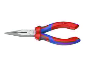 KNIPEX Flachrundzange mit Schneide verchromt schwarz...