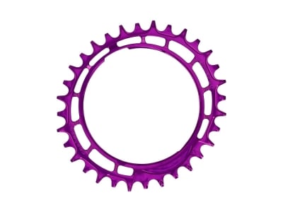 GARBARUK Kettenblatt MTB Oval 1-fach narrow-wide Thread Mount für XX / XX SL Powermeter Spider | 0 mm Offset | lila