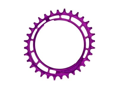 GARBARUK Kettenblatt MTB Oval 1-fach narrow-wide Thread Mount für XX / XX SL Powermeter Spider | 0 mm Offset | lila 34 Zähne