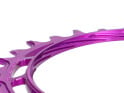 GARBARUK Kettenblatt MTB Oval 1-fach narrow-wide Thread Mount für XX / XX SL Powermeter Spider | 0 mm Offset | lila 38 Zähne