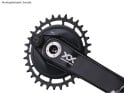 GARBARUK Kettenblatt MTB Oval 1-fach narrow-wide Thread Mount für XX / XX SL Powermeter Spider | 0 mm Offset | lila 38 Zähne