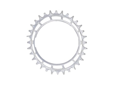 GARBARUK Chainring MTB Oval 1-speed narrow-wide Thread Mount for XX / XX SL Powermeter Spider | 3 mm Offset | silver
