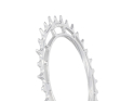 GARBARUK Chainring MTB Oval 1-speed narrow-wide Thread Mount for XX / XX SL Powermeter Spider | 3 mm Offset | silver 34 Teeth