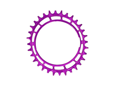GARBARUK Chainring MTB Oval 1-speed narrow-wide Thread Mount for XX / XX SL Powermeter Spider | 3 mm Offset | purple 38 Teeth
